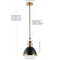 Jonathan Y Homer 10" 1-Light Modern Industrial Metal LED Dome Pendant, Black/Brass Gold JYL9535A - alternate 5