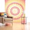 Homeroots 92" X 84" Mustard Red And White Mandala Cotton Hanging Tapestry 397404 - alternate 3