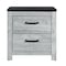 Homeroots 24" Gray And Black Two Drawer Wood Nightstand 564655 - alternate 5