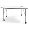 Flash Furniture Commercial Adjustable Height Kidney Activity Table with Locking Casters-White XU-A4872-KIDNY-WHT-T-P-CAS-GG - alternate 8