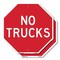 Signmission No Trucks, 6 inch X 6 inch, Plastic Sign, 2PK OC-P-2PACK-6-267 - alternate 1