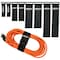 Grizzly Supply Stretch Cinch Strap, 6, 9, 12, 18 in L, 1, 1.5, 2 in W, Hook and Loop Closure, Reusable, Black, 8PK GS-HLSTR6x9x12x18-0 - alternate 1