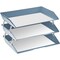 Acrimet Facility 3 Tier Letter Tray Side Load Letter Size Desktop File Organizer Plastic Solid Blue 255.AO - alternate 3