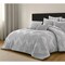 Homeroots Gray King Polyester 180 Thread Count Washable Duvet Cover Set 529058 - alternate 1