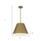 Homeroots 16" Antique Gold Aluminum Cone LED Dimmable Outdoor Pendent Hanging Light 683468 - alternate 6