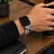 Elegani Alligator-Embossed Leather Band Compatible with Apple Watch 45mm, Gray, Black Buckle LAT5-GRY-BLK-45 - alternate 3