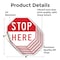 Signmission Stop Here, 4 inch X 4 inch, Vinyl Decal, 5PK OC-D-5PACK-4-233 - alternate 3