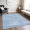Homeroots 10' X 14' Navy Blue And Sky Blue Abstract Washable Indoor Outdoor Area Rug 588773 - alternate 7