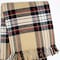 Homeroots 55" X 70" Camel Black Red And White Cotton Blend Plaid Throw Blanket with Fringe 702222 - alternate 4