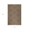 Homeroots 8' Runner Beige Geometric Stain Resistant Indoor Outdoor Runner Rug 531622 - alternate 5