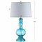 Jonathan Y Genie 28.5" Glass LED Table Lamp, Aqua, 2PK JYL1061A-SET2 - alternate 7