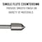 Drill America 1/2"-82 HSS Single Flute Countersink DEWSFC1/2-82 - alternate 4
