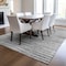 Homeroots 3' X 5' Silver Gray And Charcoal Striped Washable Indoor Outdoor Area Rug 577998 - alternate 4