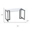 Homeroots 55" Clear And Black Glass And Metal Dining Table 568209 - alternate 3