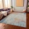 Homeroots 9' X 12' Teal Blue Abstract Washable Indoor Outdoor Area Rug 607732 - alternate 6