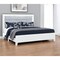 Homeroots White and Light Gray Ribbed Texture Wood And Upholstery Lighted Queen Bed Frame 564731 - alternate 4
