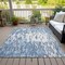 Homeroots 3' X 5' Denim Blue And Ivory Abstract Washable Indoor Outdoor Area Rug 612647 - alternate 4
