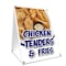 Signmission Chicken Tenders And Fries, 36 Inch x 24 Inch A-frame Yard Sign, Plastic Sign SBC-2436-Chicken Tenders And Fries - alternate 1