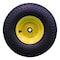 Antego 15 x 6-6 in Lawn Mower Tire & Wheel, 4 Ply, John Deere Yellow, 2 PK A6450060304156006 - alternate 1