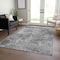 Homeroots 3' X 5' Gray Abstract Washable Non Skid Indoor Outdoor Area Rug 564263 - alternate 5