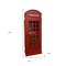 Homeroots Vintage Red Wooden Phone Booth Bar Cabinet 388258 - alternate 3