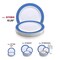 Smarty Had A Party 10.25" White with Gold Spiral on Blue Rim Plastic Dinner Plates (120 plates), 120PK 670BG-CASE - alternate 4