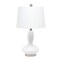 Homeroots 23" White Glass Gourd Table Lamp With White Drum Shade 643345 - alternate 2