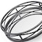 Homeroots Set of Two Black Round Metal And Mirrored Glass Vanity Trays 376025 - alternate 7