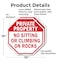Signmission Private Property No Sitting or Clim, 10 inch X 10 inch, Aluminum Metal Signs, 2PK OC-A-2PACK-10-154 - alternate 2