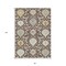 Homeroots 8' X 10' Brown Gray And Ivory Damask Washable Indoor Outdoor Area Rug 599403 - alternate 6