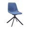 Leisuremod Markley Modern Leather Swival Dining Chair With Metal Legs in Blue MSCBL-18-BU - alternate 1