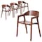 Leisuremod Rivo Collection Elegant Dining Chair in Dark Brown Wood, 4PK RC20WBR4 - alternate 1