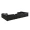 Homeroots Black Italian Leather Power Reclining U Shaped Eight Piece Corner Sectional With Console 634677 - alternate 7