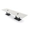Skutchi Designs Rectangle Conference Table With Power, 48 in W, 168 in L, Ivory HAR-REC-48X168-DOU.BK-K458-EBLK - alternate 1