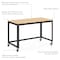 Space Solutions Desk, 23.88 in D X 30 in H, 47.45 in W X Steel, Black / Maple 24971 - alternate 6