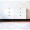 Homeroots 59" White and Black Six Drawer Double Dresser 490829 - alternate 4