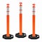 Jrex Safety 42 in T-Top Orange Traffic Delineator Post with 13 LB PVC Base, 3PK DLTB-JR-ORG-42-3PK - alternate 1