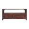 Homeroots 43in Brown Solid Wood Enclosed and Open Storage TV Stand 720017 - alternate 1