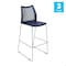 Flash Furniture HERCULES Series Navy Stack Bar Stool with Air-Vent Back and Gray Powder Coated Sled Base, 3PK 3-RUT-498A-BS-NV-GG - alternate 4