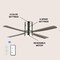 Jonathan Y Theo 52" 1-Light Contemporary Minimalist Iron/Acrylic Mobile-App/Remote-Controlled 6-Speed Integrate JYL9716B - alternate 8