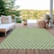 Homeroots 9' X 12' Green And Gray Floral Washable Indoor Outdoor Area Rug 610652 - alternate 5