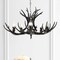 Jonathan Y Eldora 30" 5-Light Rustic Farmhouse Adjustable Resin Antler LED Chandelier, Black JYL6300C - alternate 7