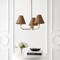 Jonathan Y Pauline 20.5" 3-Light Coastal Contemporary Adjustable Swooping Arm Candle-Style Metal w/Rattan Shade JYL9556B - alternate 6