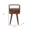 Homeroots 22" Brown Solid Wood Square One Drawer Nightstand 651487 - alternate 11