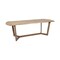 Homeroots 92" Natural And Brown Solid Wood Trestle Base Dining Table 380479 - alternate 5
