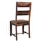Homeroots Seven Piece Dark Brown and Black Solid Wood Live Edge Dining Set with Six Chairs 590254 - alternate 5