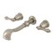 Kingston Brass Two-Handle Wall Mount Tub Faucet, Brushed Nickel KS5028AL - alternate 1