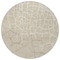 Homeroots 8' Beige And Tan Round Abstract Washable Indoor Outdoor Area Rug 601100 - alternate 4