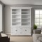 Homeroots 87" White Solid Wood Adjustable Four Tier Bookcase 397127 - alternate 4