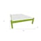Homeroots Lime Green Solid Wood Queen Bed Frame 546726 - alternate 4